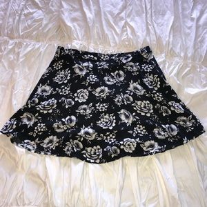 Black Skirt with Roses